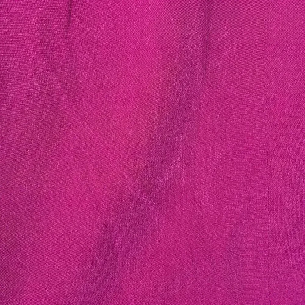 Vintage 90s Liz Claiborne Night Silk Maxi Dress Fuchsia Pink Size 8 Criss Cross